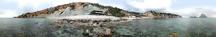 Cala d`Hort und la isla Vedrà